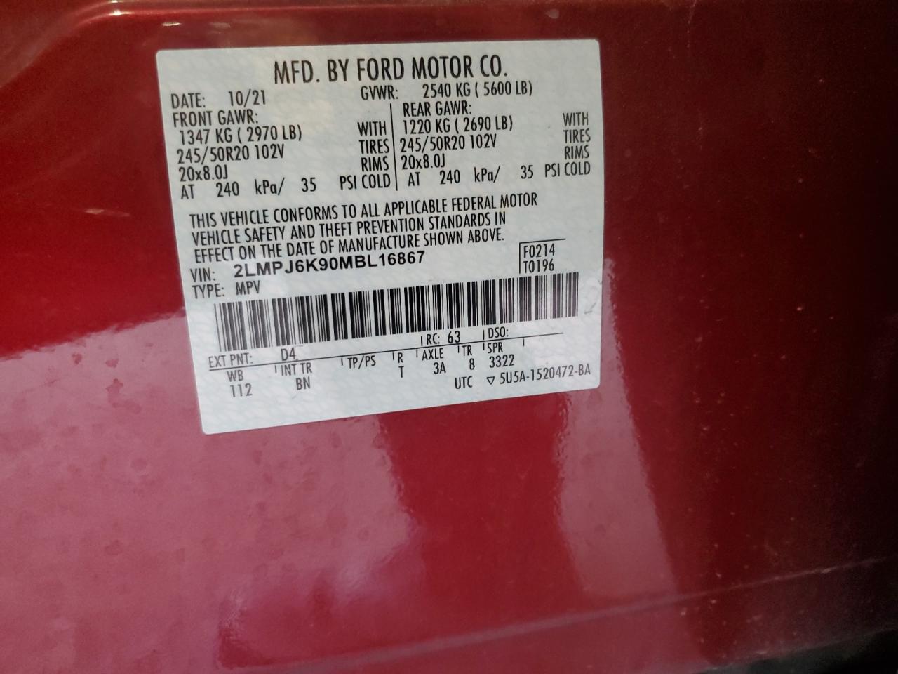 2021 Lincoln Nautilus - Image 13