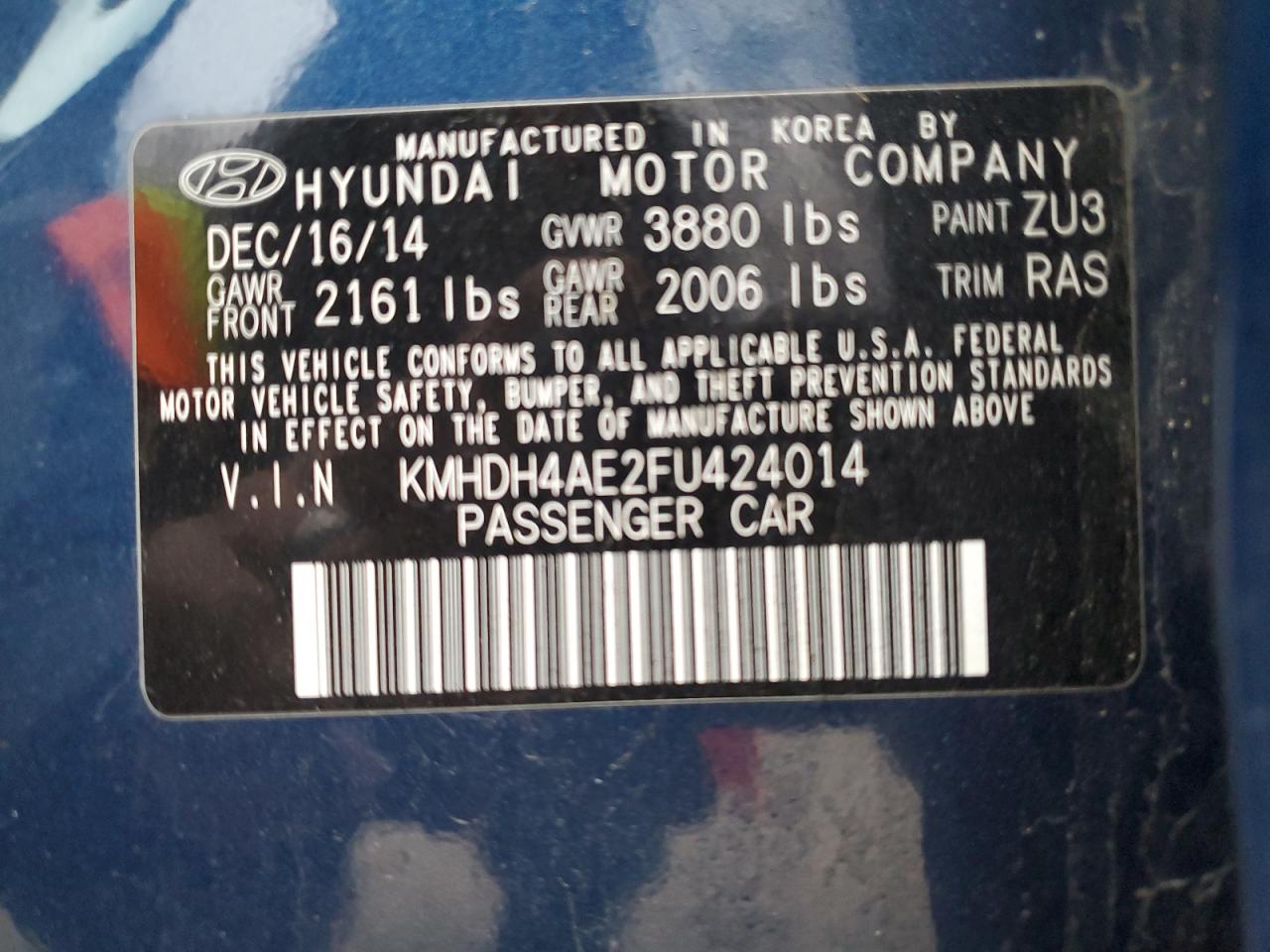 2015 Hyundai Elantra - Image 12