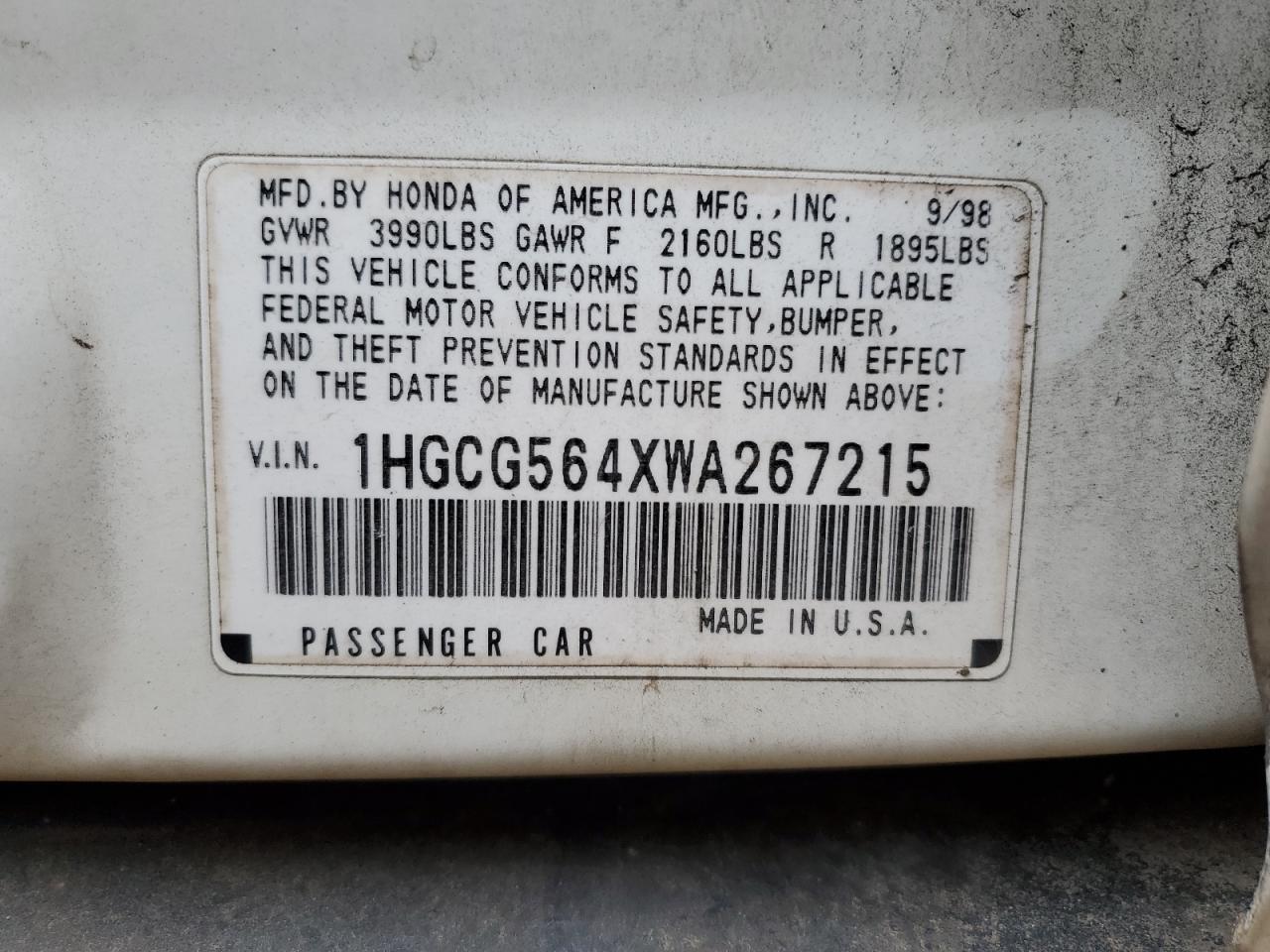 1998 Honda Accord - Image 14