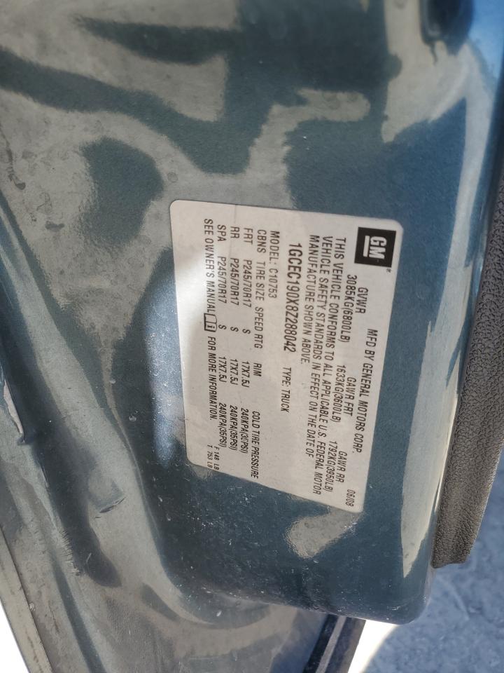 2008 Chevrolet Silverado C1500 VIN: 1GCEC190X8Z288042 Lot: 48688485