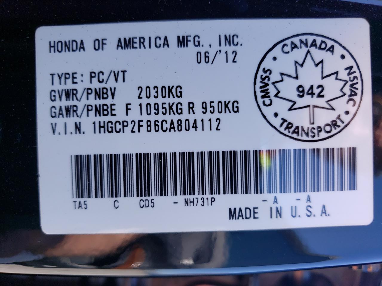 2012 Honda Accord - Image 13