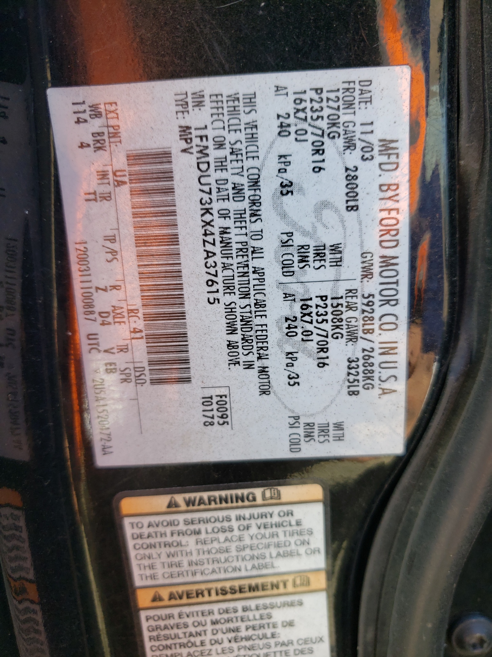 1FMDU73KX4ZA37615 2004 Ford Explorer Xlt