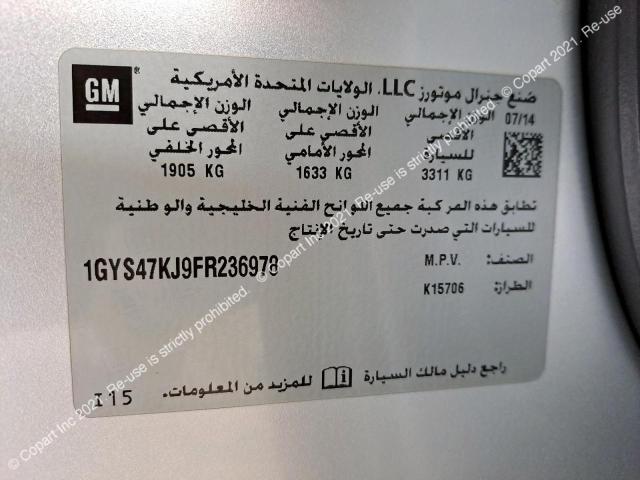 1GYS47KJ9FR236978 - 2015 CADILLAC ESCALADE - #48691843