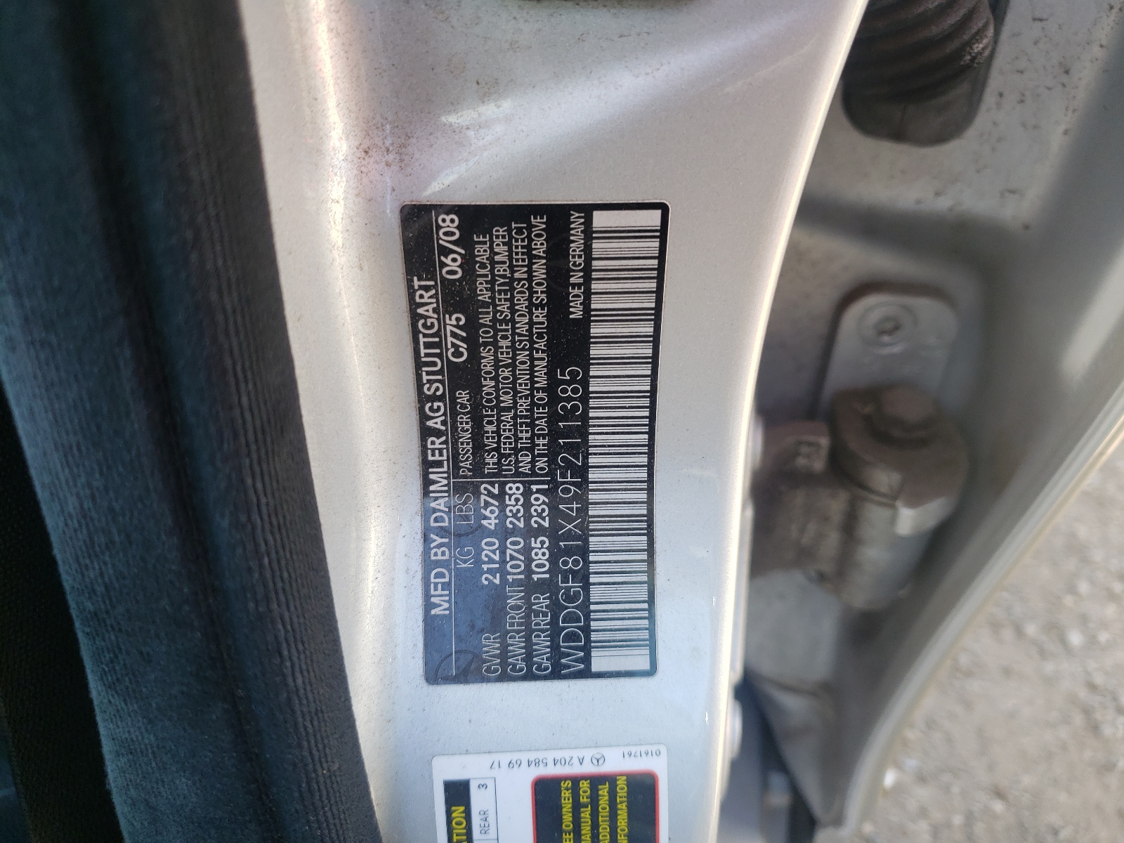 WDDGF81X49F211385 2009 Mercedes-Benz C 300 4Matic