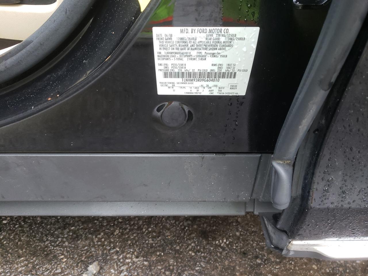 2009 Lincoln Mks VIN: 1LNHM93R09G604010 Lot: 50407603