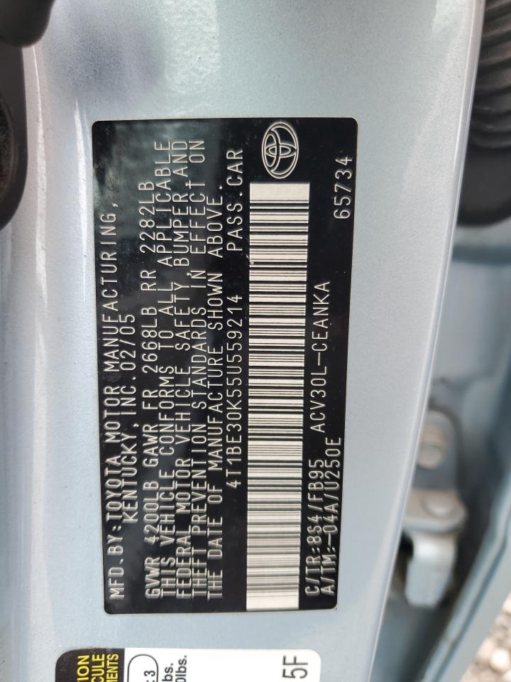 2005 Toyota Camry Le VIN: 4T1BE30K55U559214 Lot: 52653144