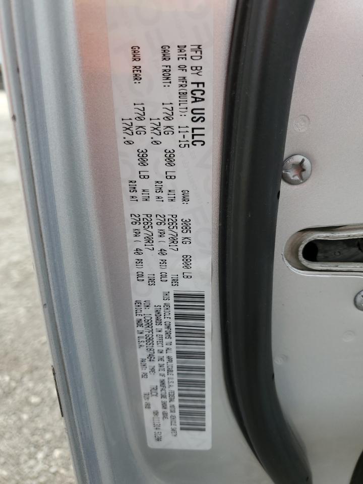 2016 Ram 1500 St VIN: 1C6RR7FG9GS187464 Lot: 50902854