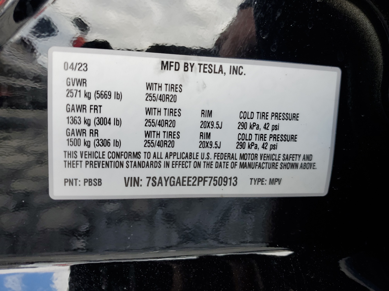 7SAYGAEE2PF750913 2023 Tesla Model Y