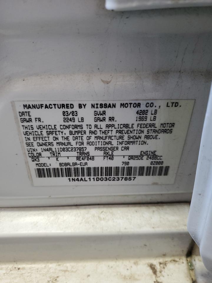 1N4AL11D03C237857 2003 Nissan Altima Base