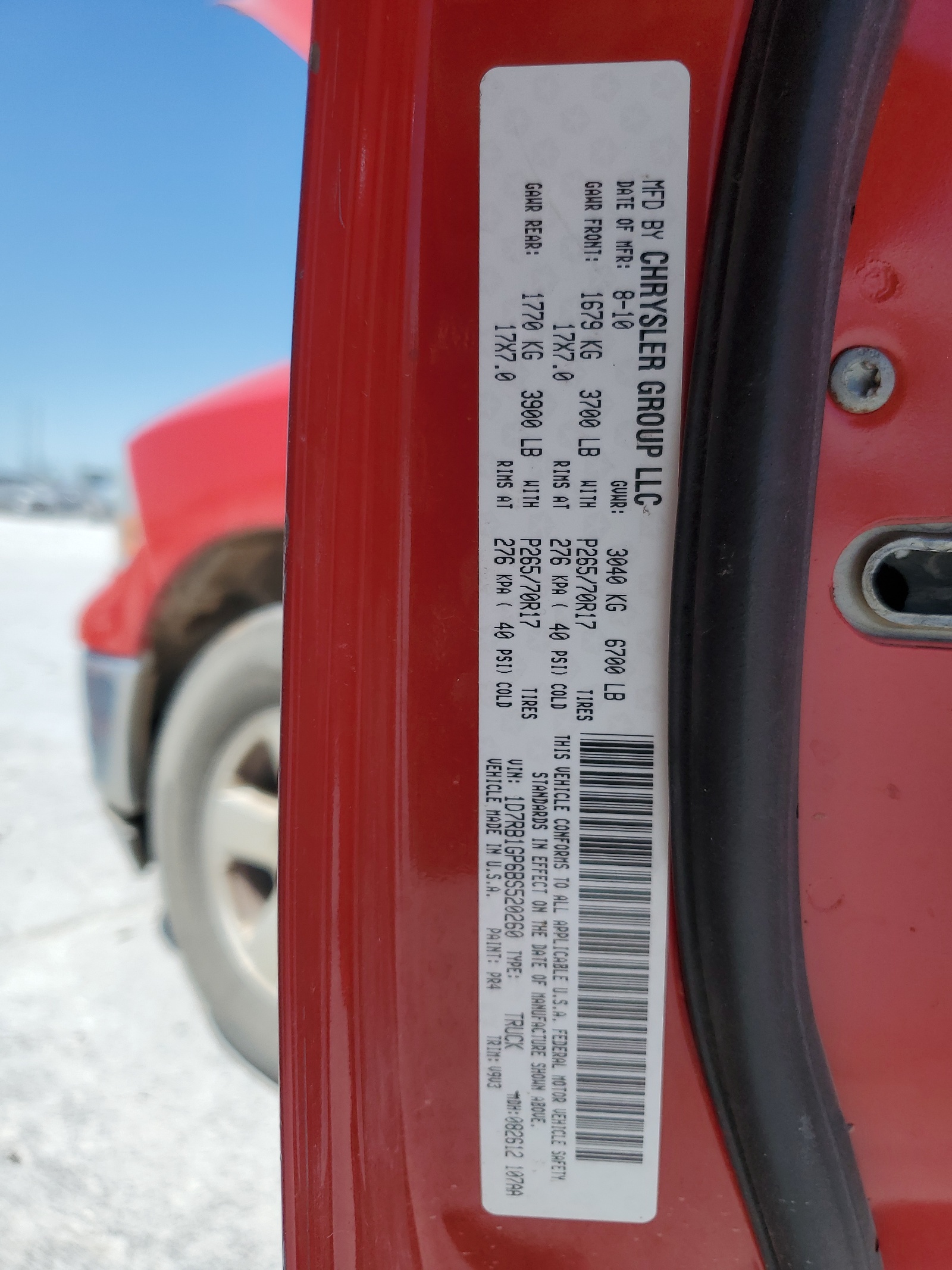 1D7RB1GP6BS520260 2011 Dodge Ram 1500