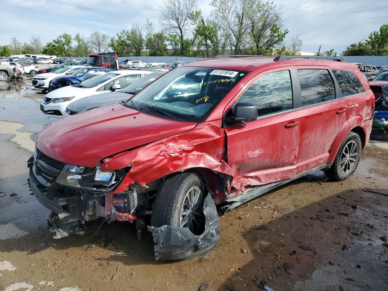 2018 Dodge Journey Se VIN: 3C4PDCAB1JT498508 Lot: 51151914