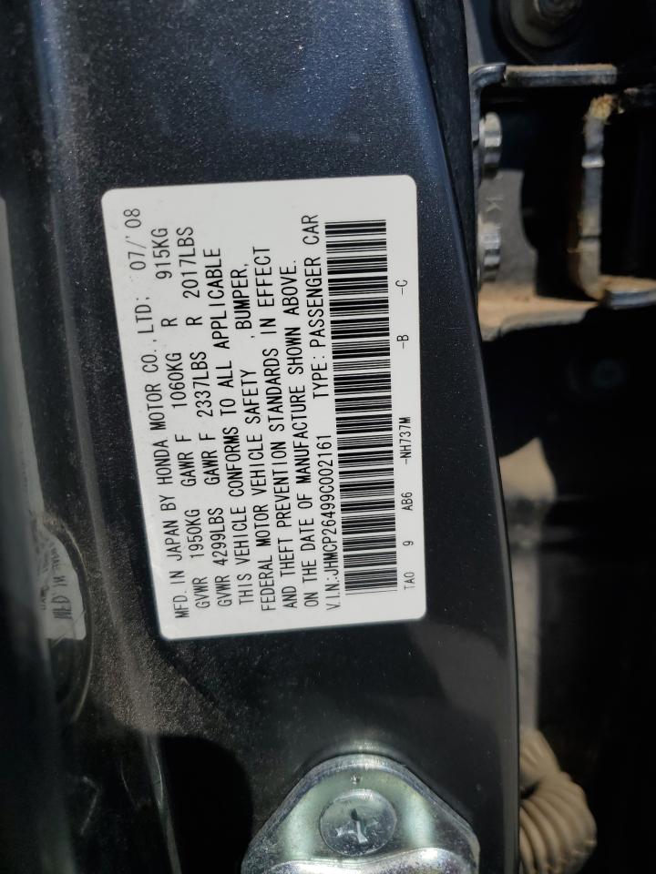 JHMCP26499C002161 2009 Honda Accord Lxp