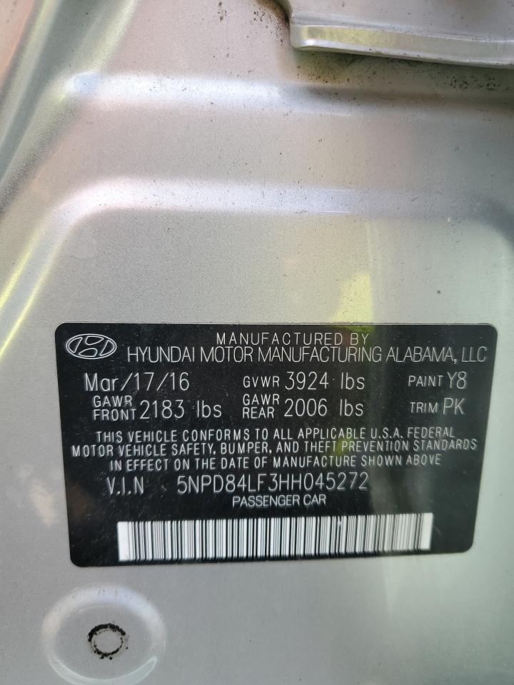 5NPD84LF3HH045272 2017 Hyundai Elantra Se