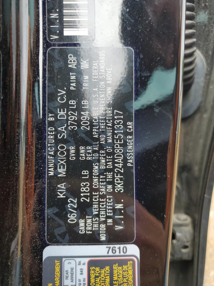 3KPF24AD8PE513317 KIA FORTE 2023