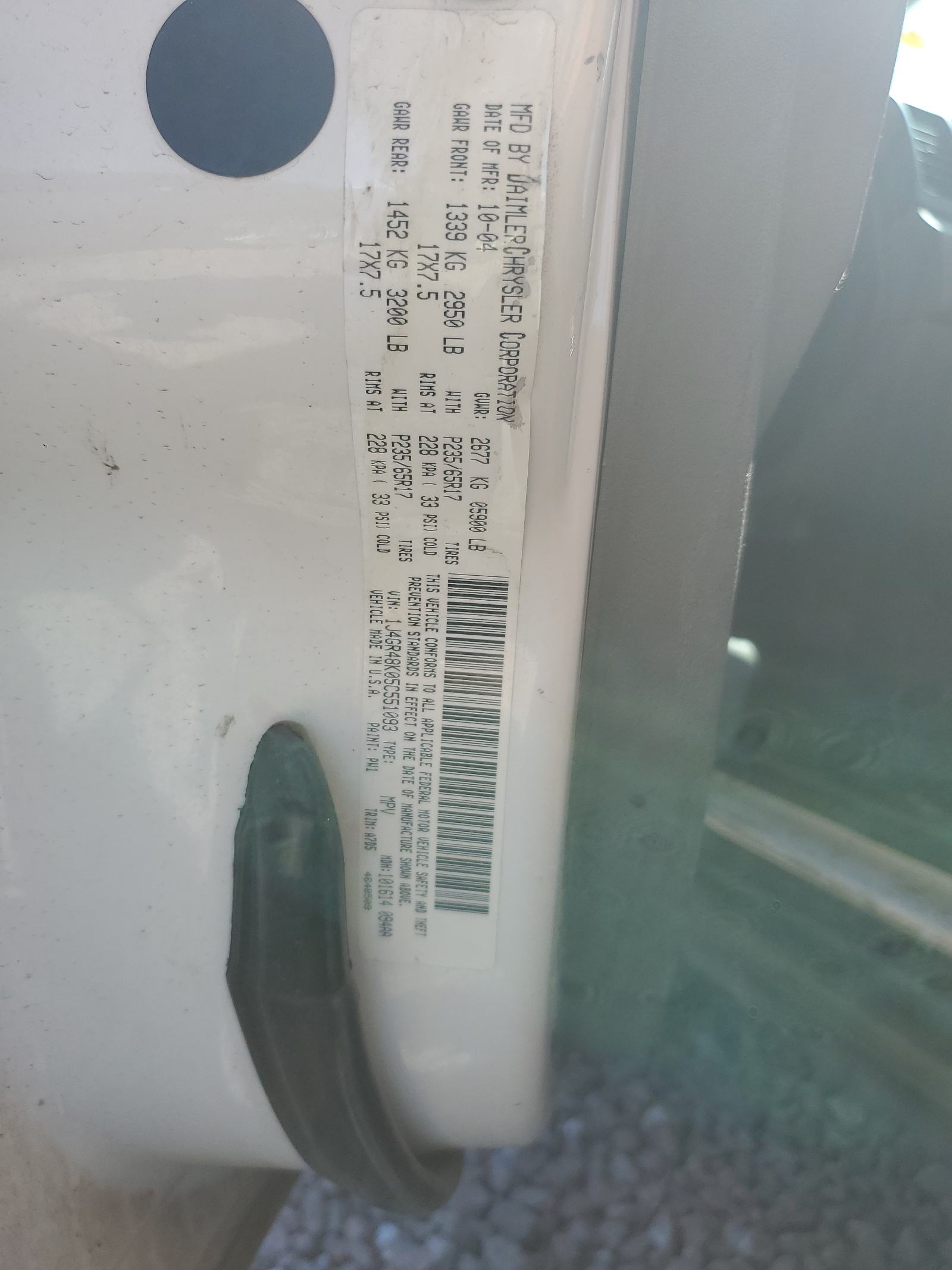 1J4GR48K05C551093 2005 Jeep Grand Cherokee Laredo