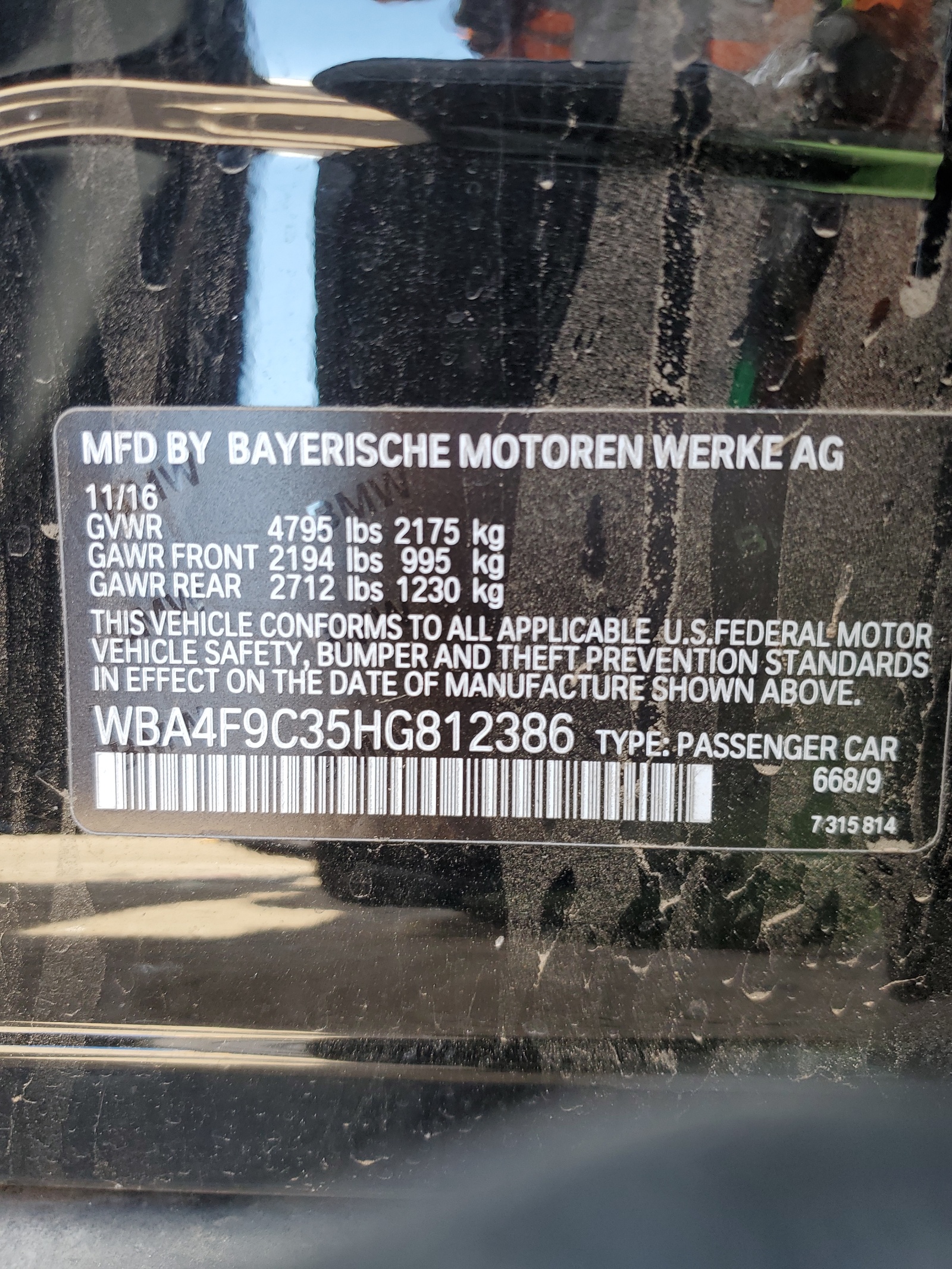 WBA4F9C35HG812386 2017 BMW 430Xi Gran Coupe