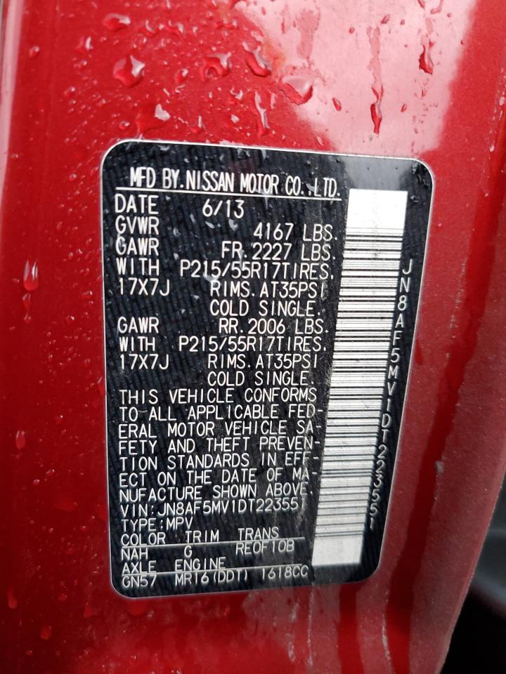 2013 Nissan Juke S VIN: JN8AF5MV1DT223551 Lot: 50965024