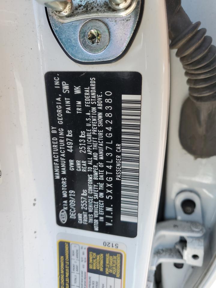 2020 Kia Optima Lx VIN: 5XXGT4L37LG428380 Lot: 50939394