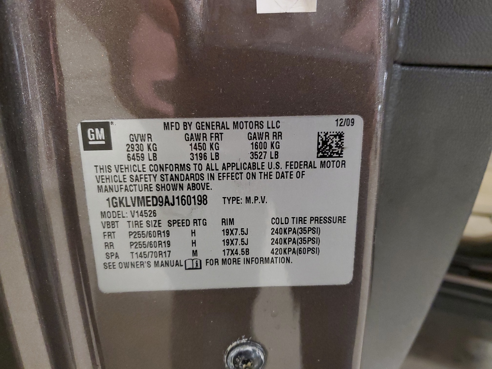 1GKLVMED9AJ160198 2010 GMC Acadia Slt-1