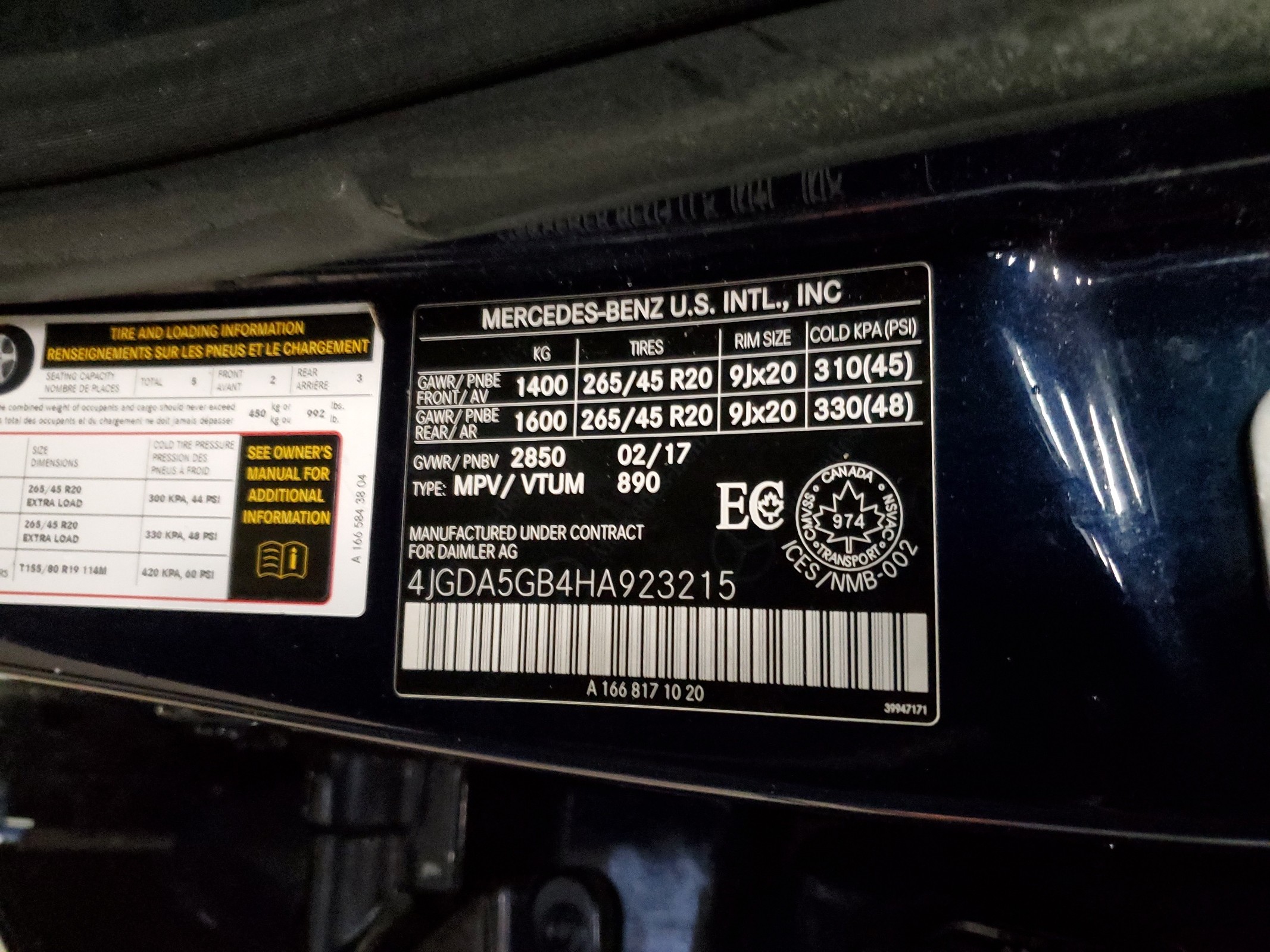 4JGDA5GB4HA923215 2017 Mercedes-Benz Gle 400 4Matic