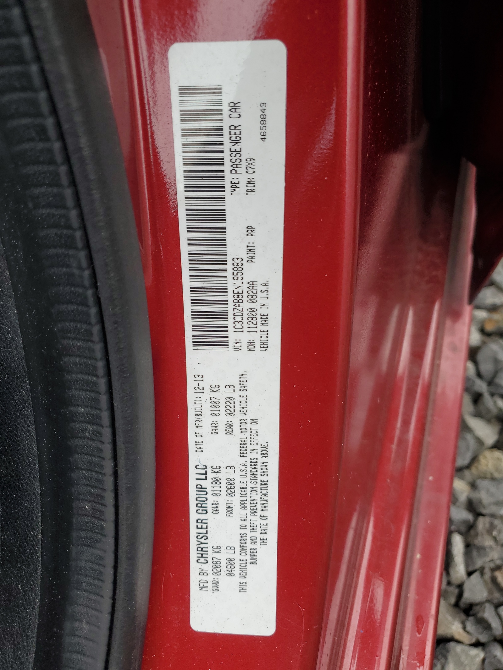 1C3CDZAB8EN195883 2014 Dodge Avenger Se