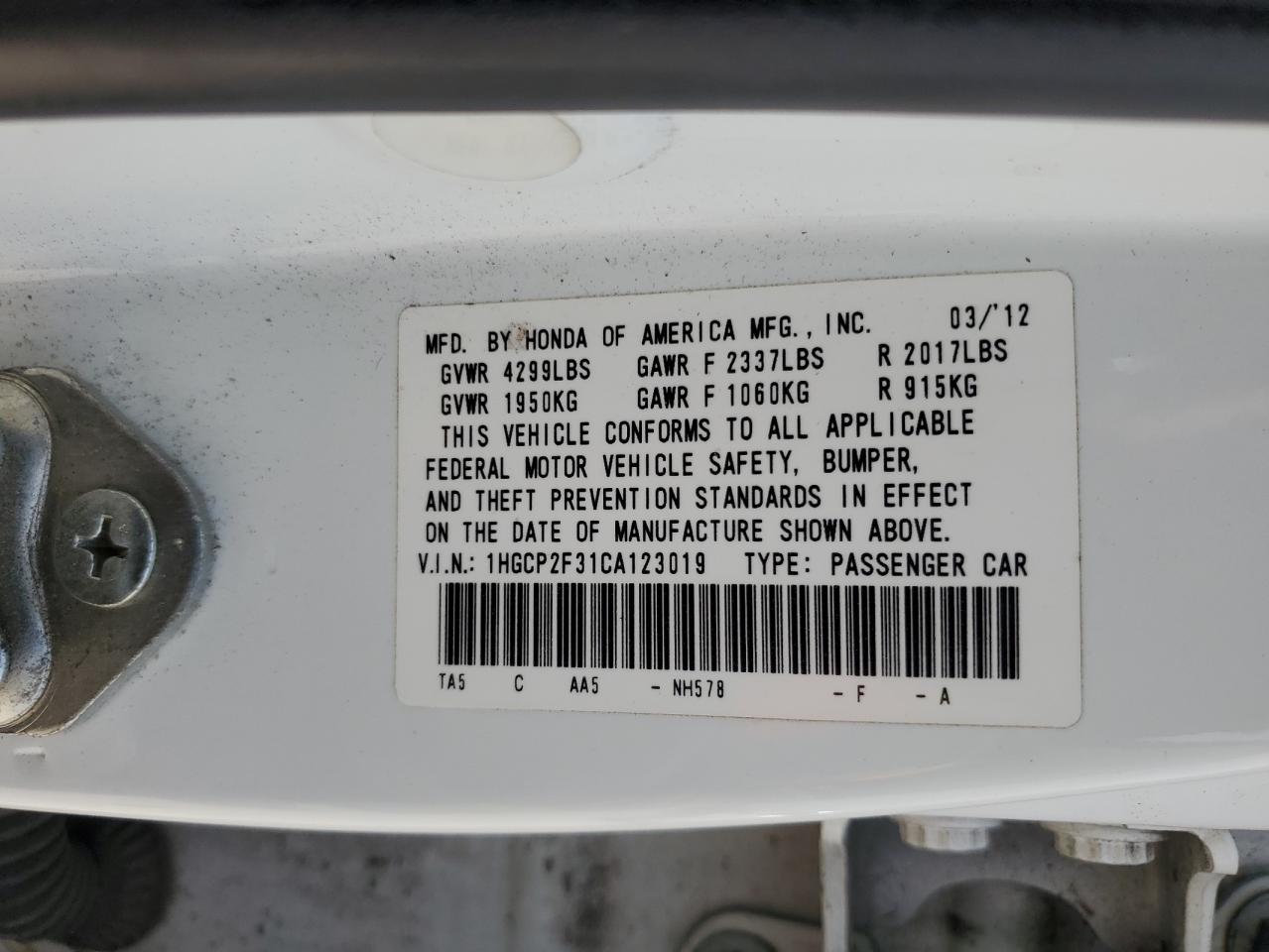 2012 Honda Accord - Image 12