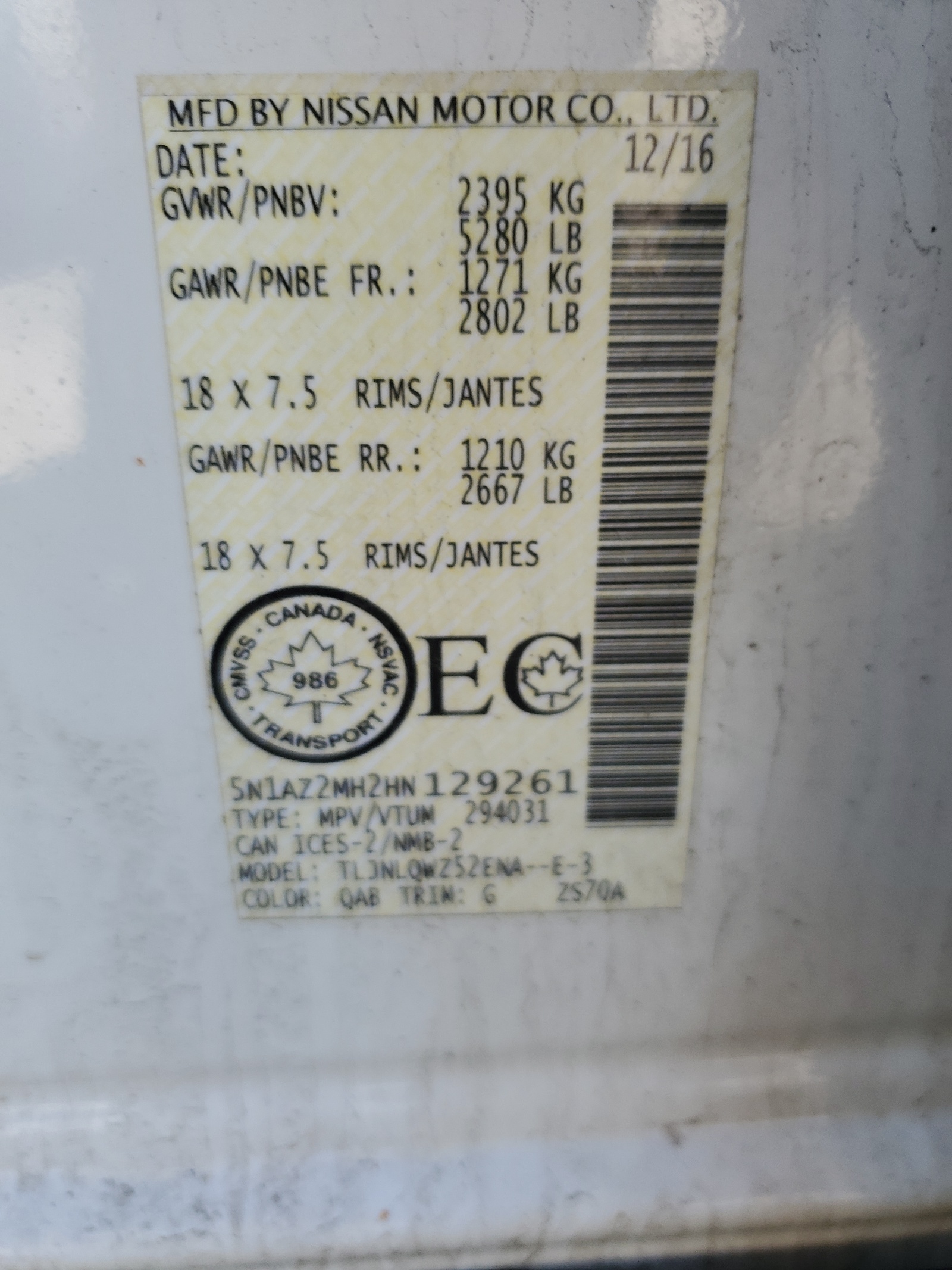 5N1AZ2MH2HN129261 2017 Nissan Murano S