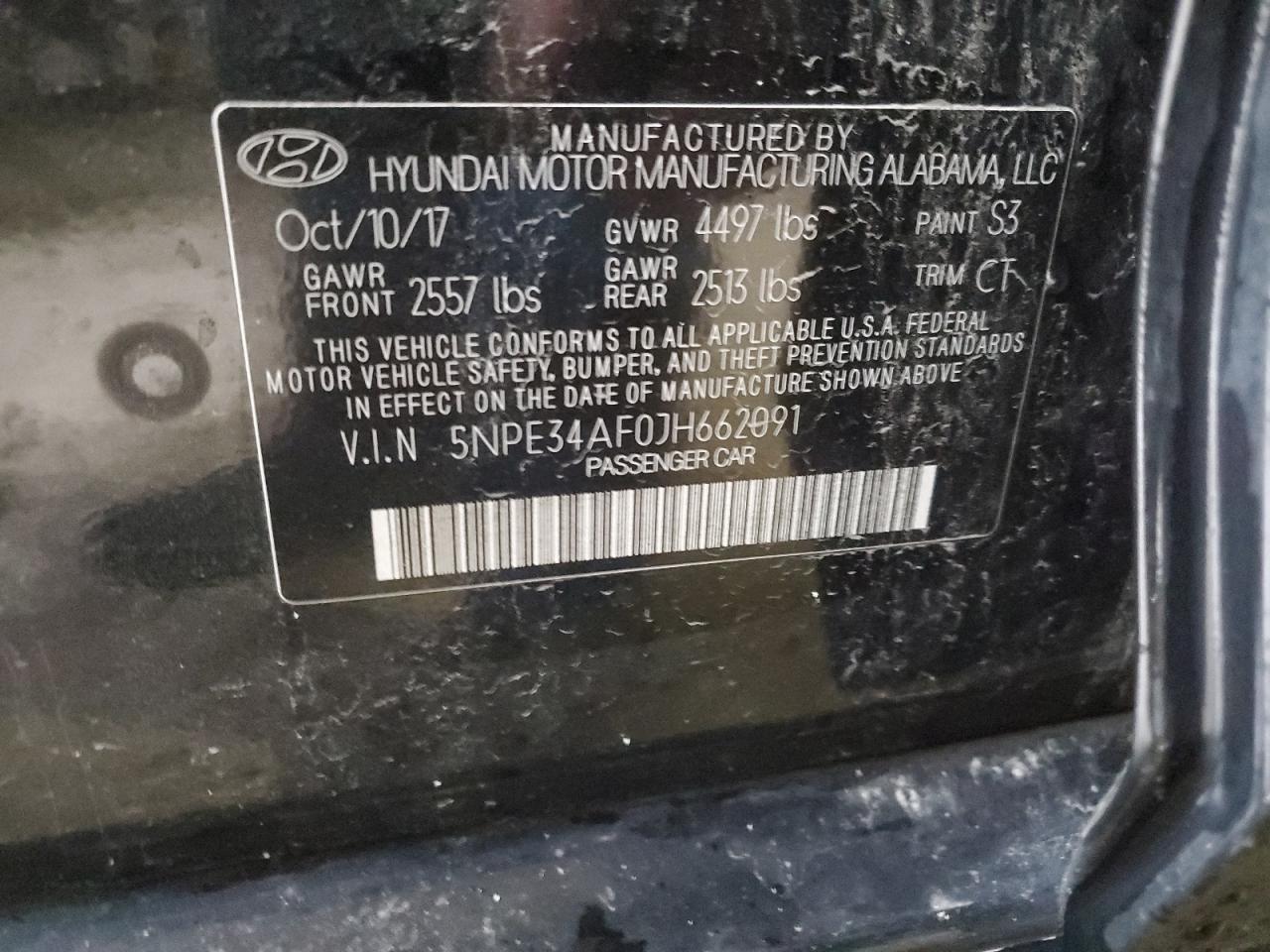 2018 Hyundai Sonata Sport VIN: 5NPE34AF0JH662091 Lot: 49364824