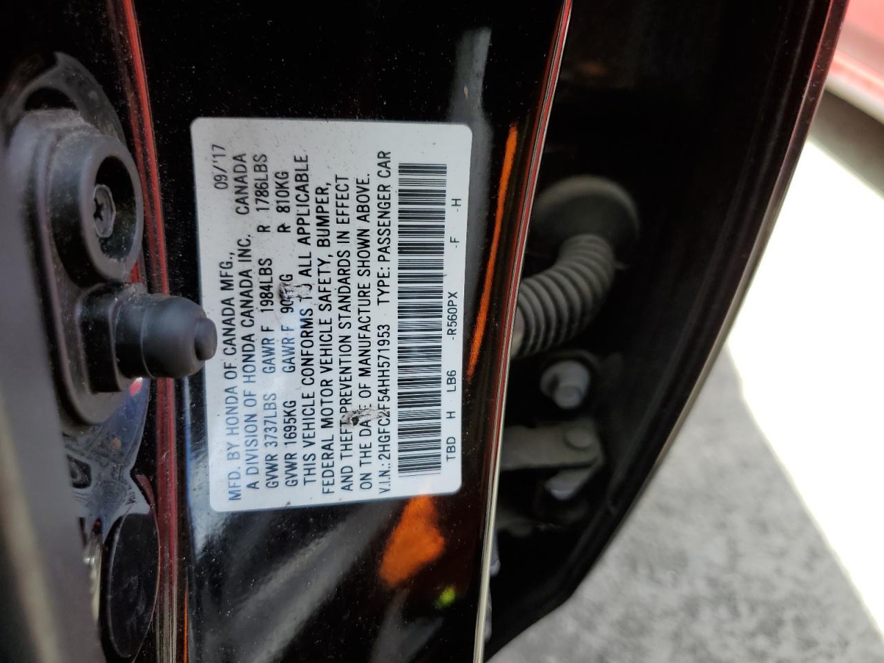 2HGFC2F54HH571953 2017 HONDA CIVIC - Image 12