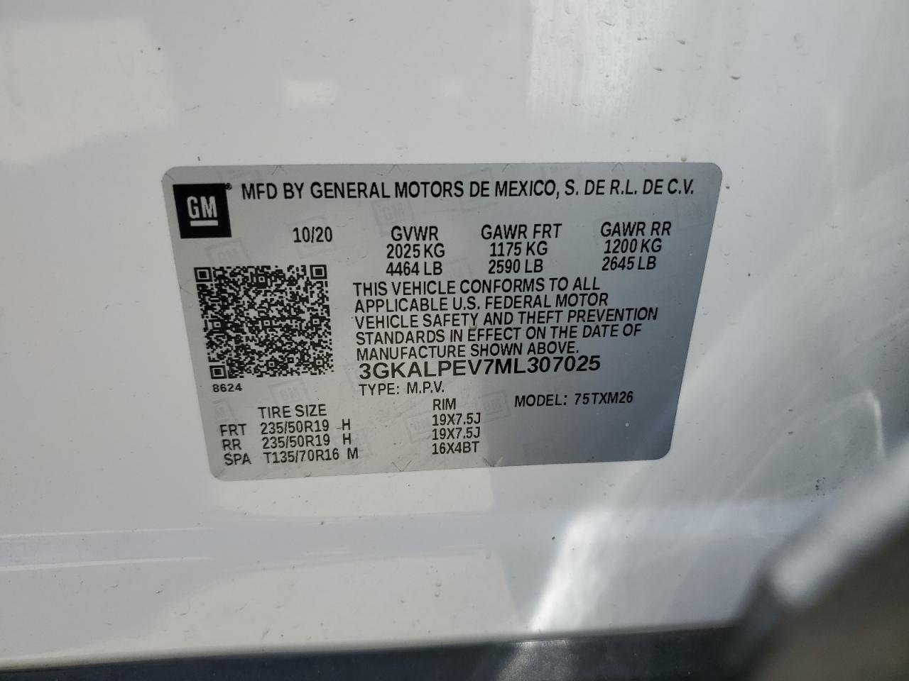 3GKALPEV7ML307025 2021 GMC Terrain Slt