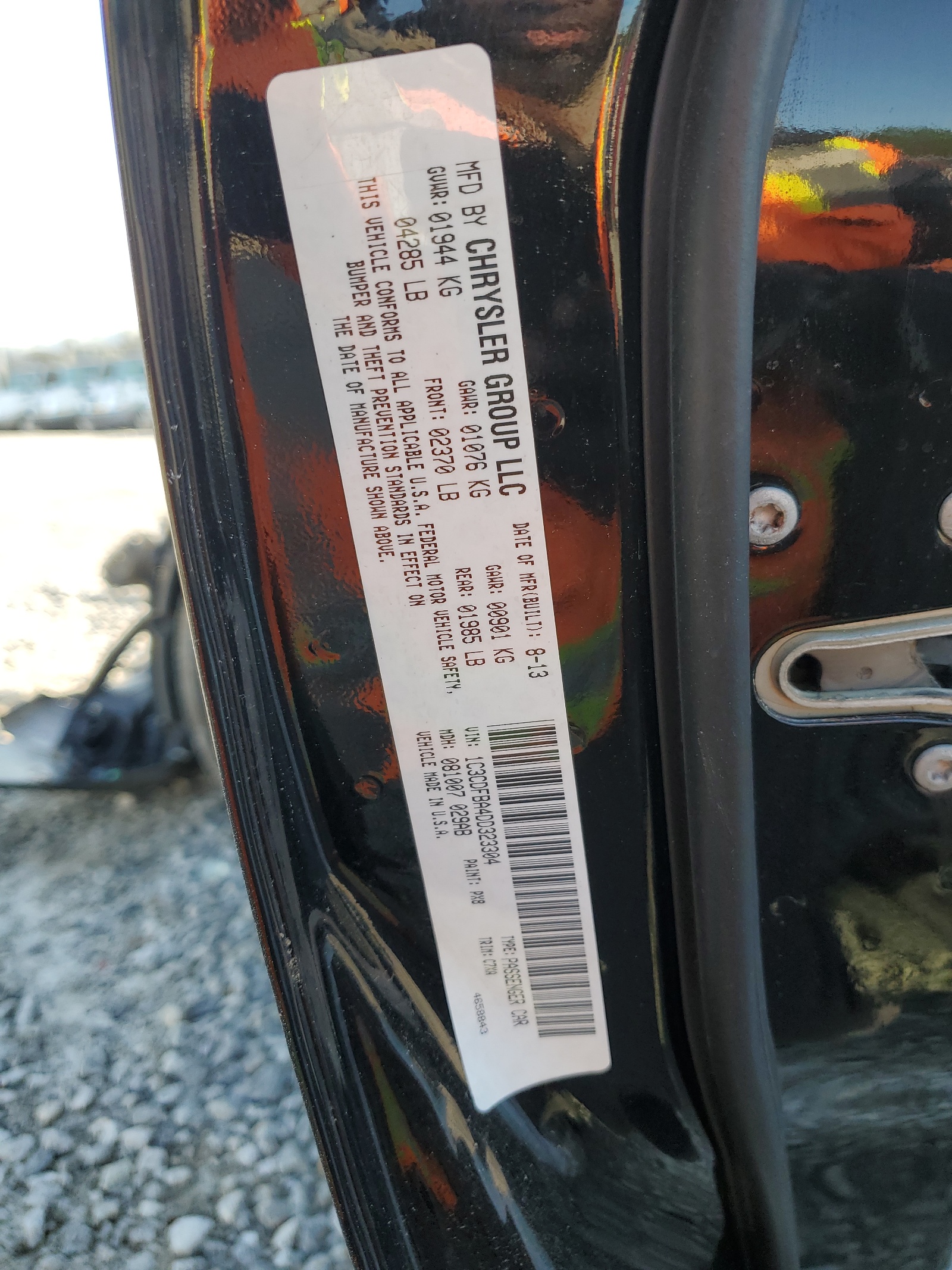 1C3CDFBA4DD323304 2013 Dodge Dart Sxt