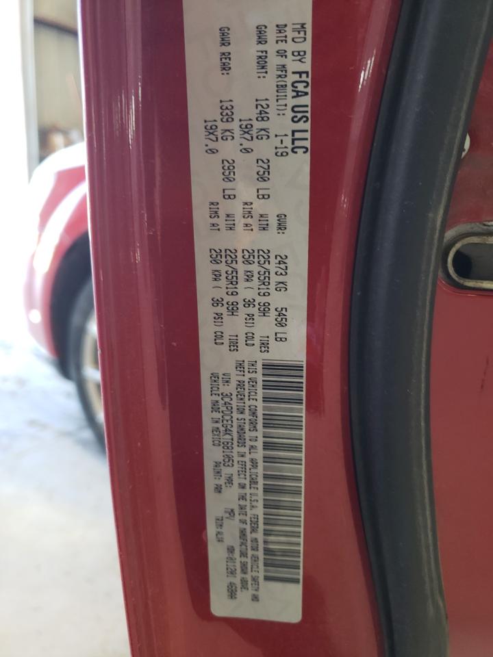 2019 Dodge Journey Gt VIN: 3C4PDCEG4KT681053 Lot: 51169514