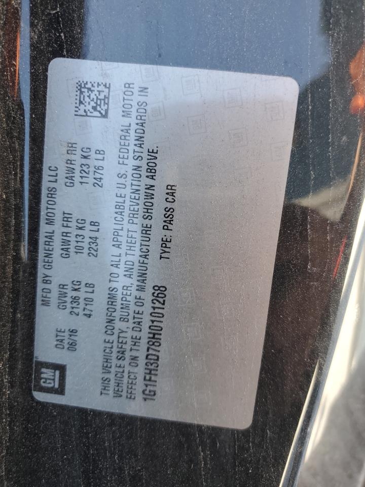 2017 Chevrolet Camaro Ss VIN: 1G1FH3D78H0101268 Lot: 48757624