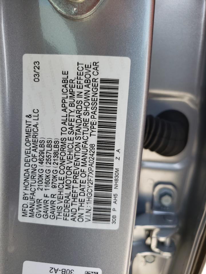 2023 Honda Accord Hybrid Sport-L VIN: 1HGCY2F7XPA024298 Lot: 49374534