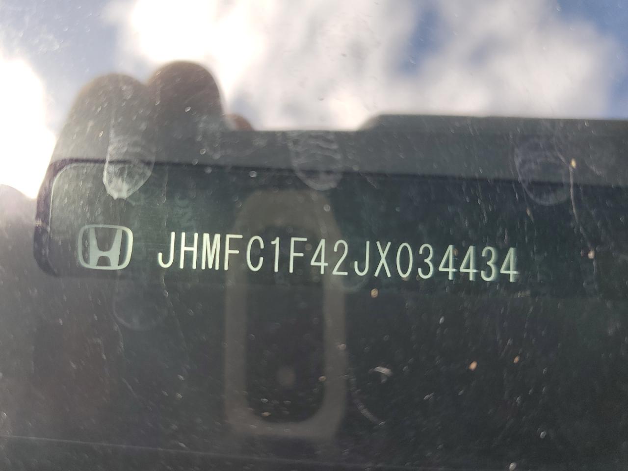 2018 Honda Civic Ex VIN: JHMFC1F42JX034434 Lot: 51338734