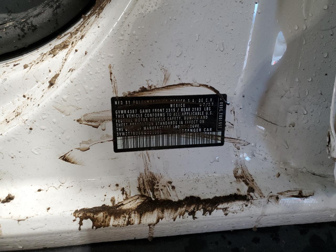 2022 Volkswagen Jetta Gli Autobahn VIN: 3VW2T7BU5NM026989 Lot: 50860434