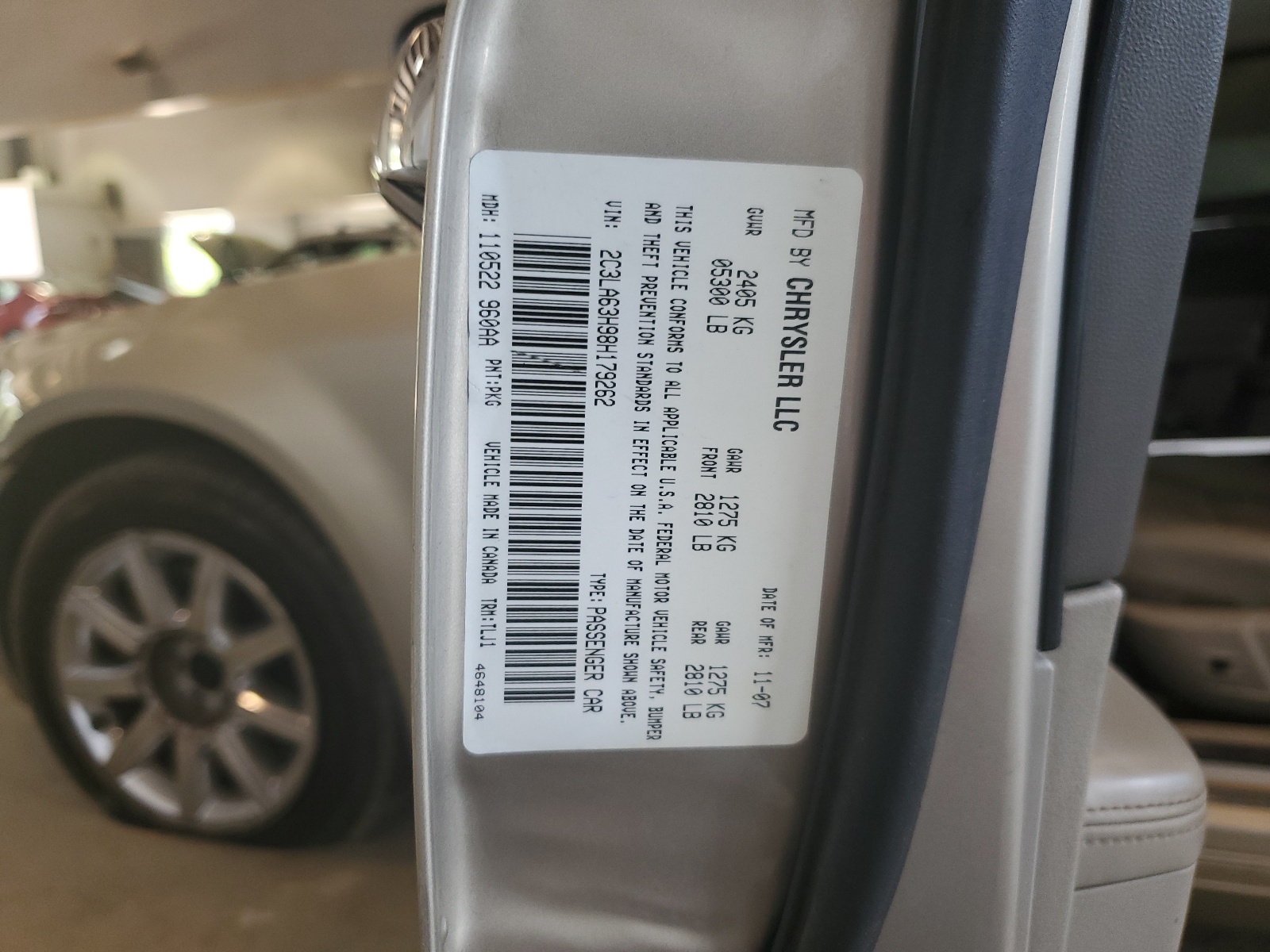 2C3LA63H98H179262 2008 Chrysler 300C