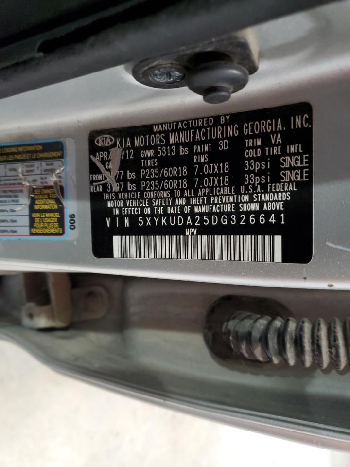 2013 Kia Sorento Ex VIN: 5XYKUDA25DG326641 Lot: 48713214