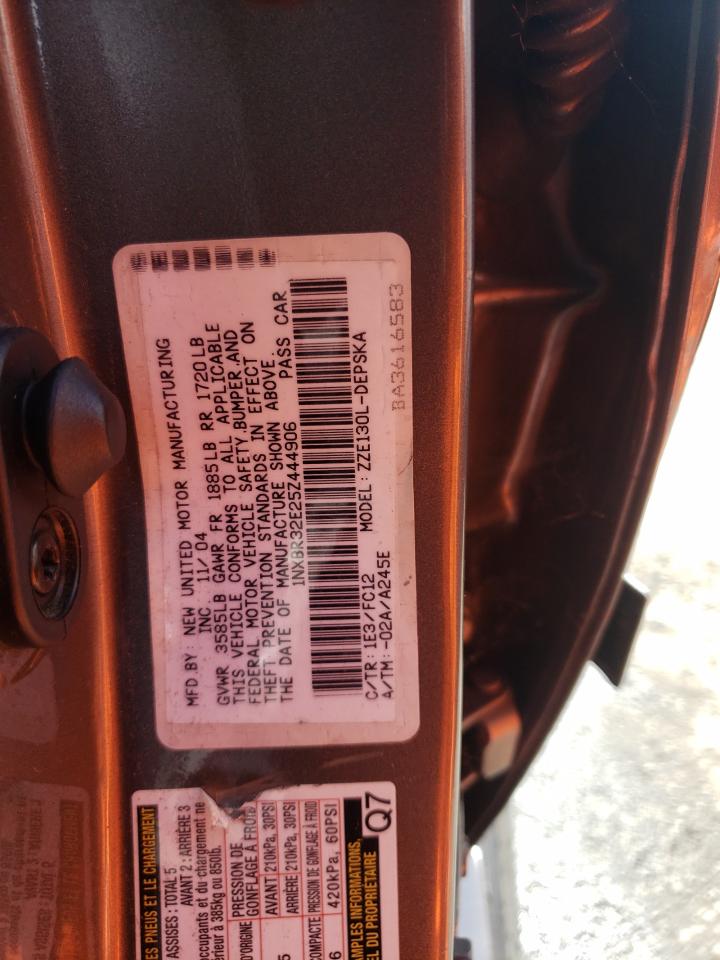 2005 Toyota Corolla Ce VIN: 1NXBR32E25Z444906 Lot: 49688414