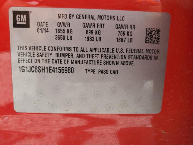 2014 CHEVROLET SONIC LT 1G1JC6SH1E4156980  52821154