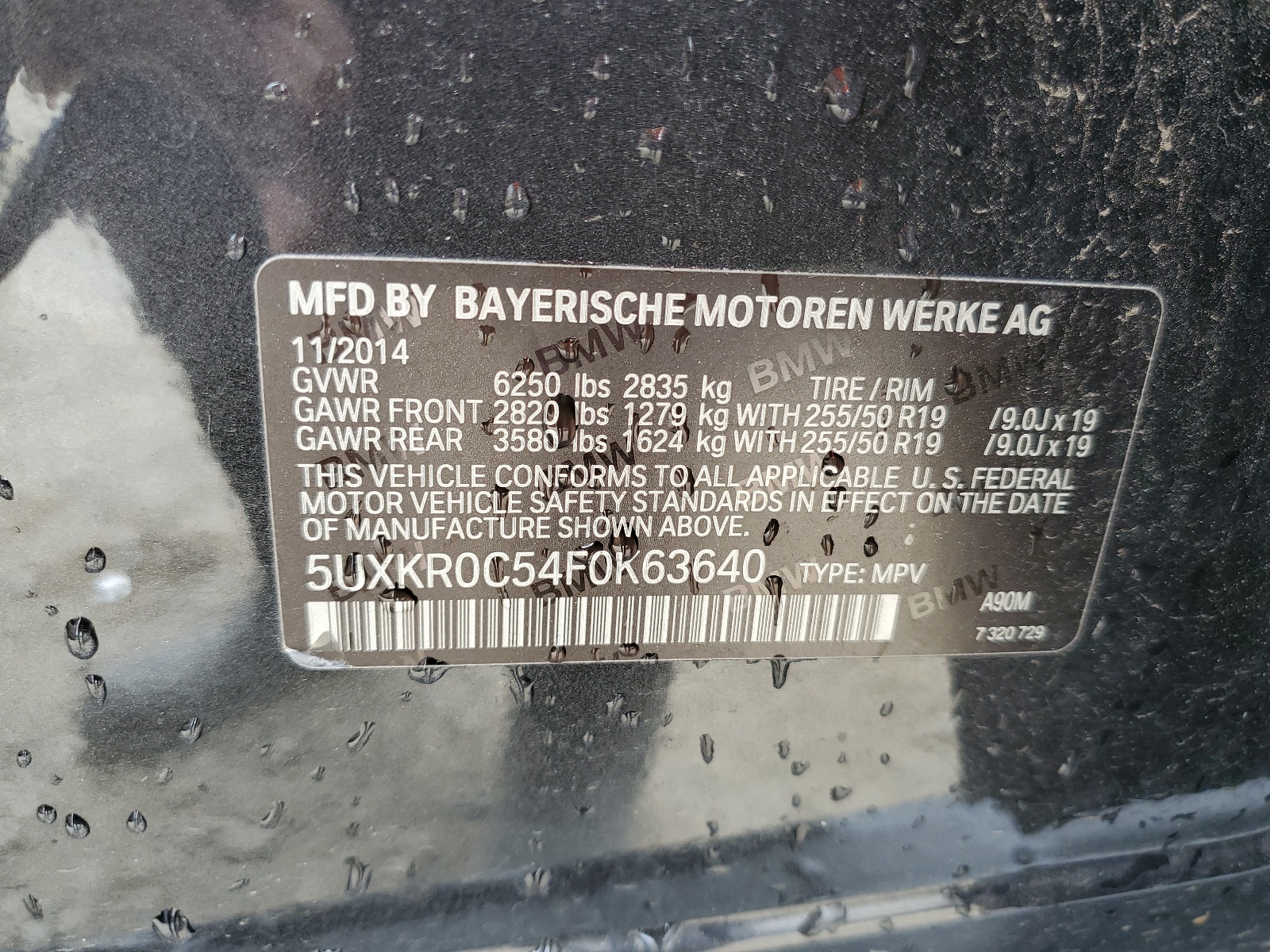 5UXKR0C54F0K63640 2015 BMW X5 xDrive35I