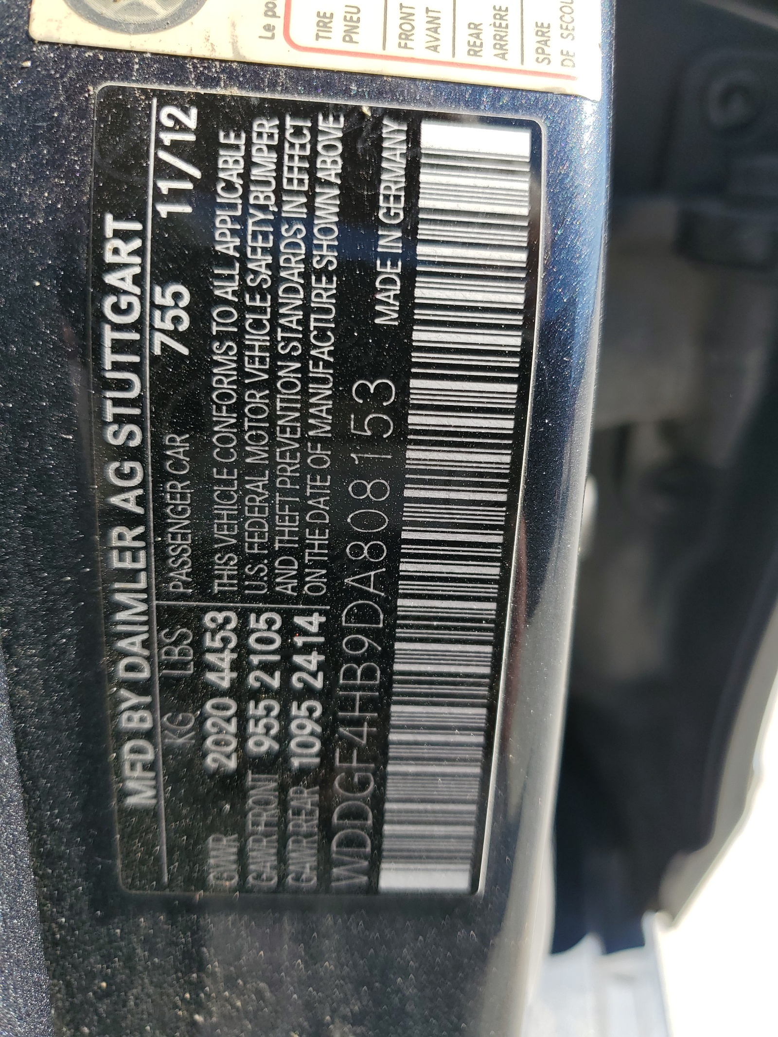 WDDGF4HB9DA808153 2013 Mercedes-Benz C 250