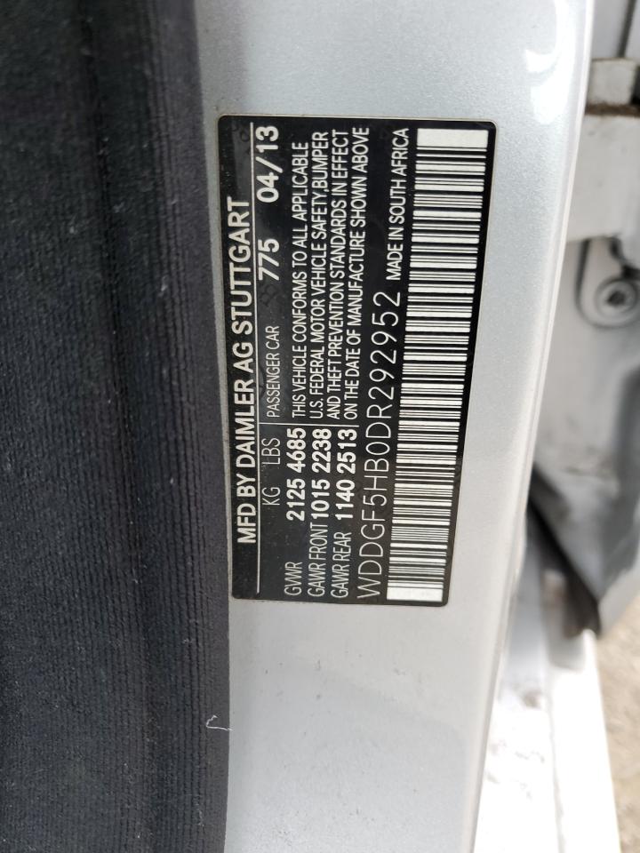 2013 Mercedes-Benz C 350 VIN: WDDGF5HB0DR292952 Lot: 52766614