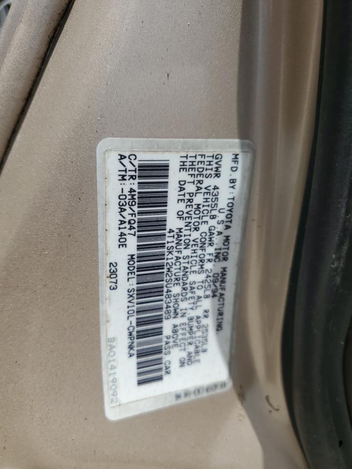 1995 Toyota Camry Le VIN: 4T1SK12W2SU483489 Lot: 53014614