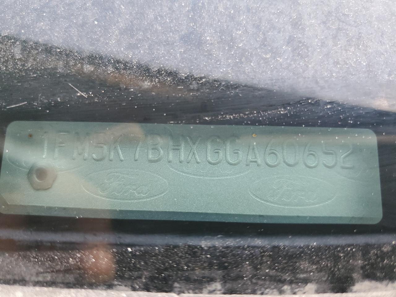 2016 Ford Explorer VIN: 1FM5K7BHXGGA60652 Lot: 51594704