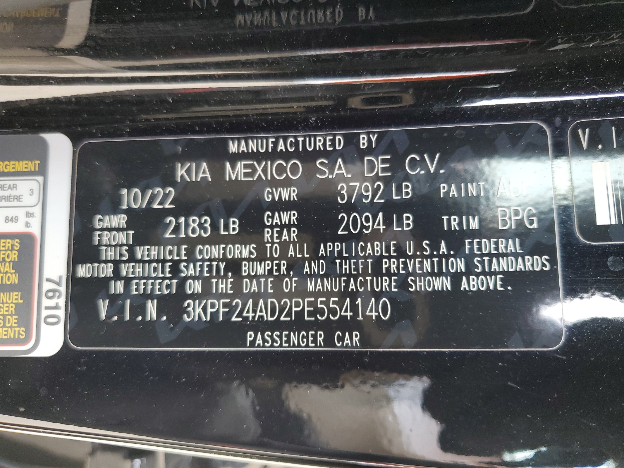 3KPF24AD2PE554140 2023 Kia Forte Lx