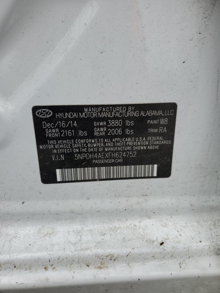 5NPDH4AEXFH624752 2015 Hyundai Elantra Se