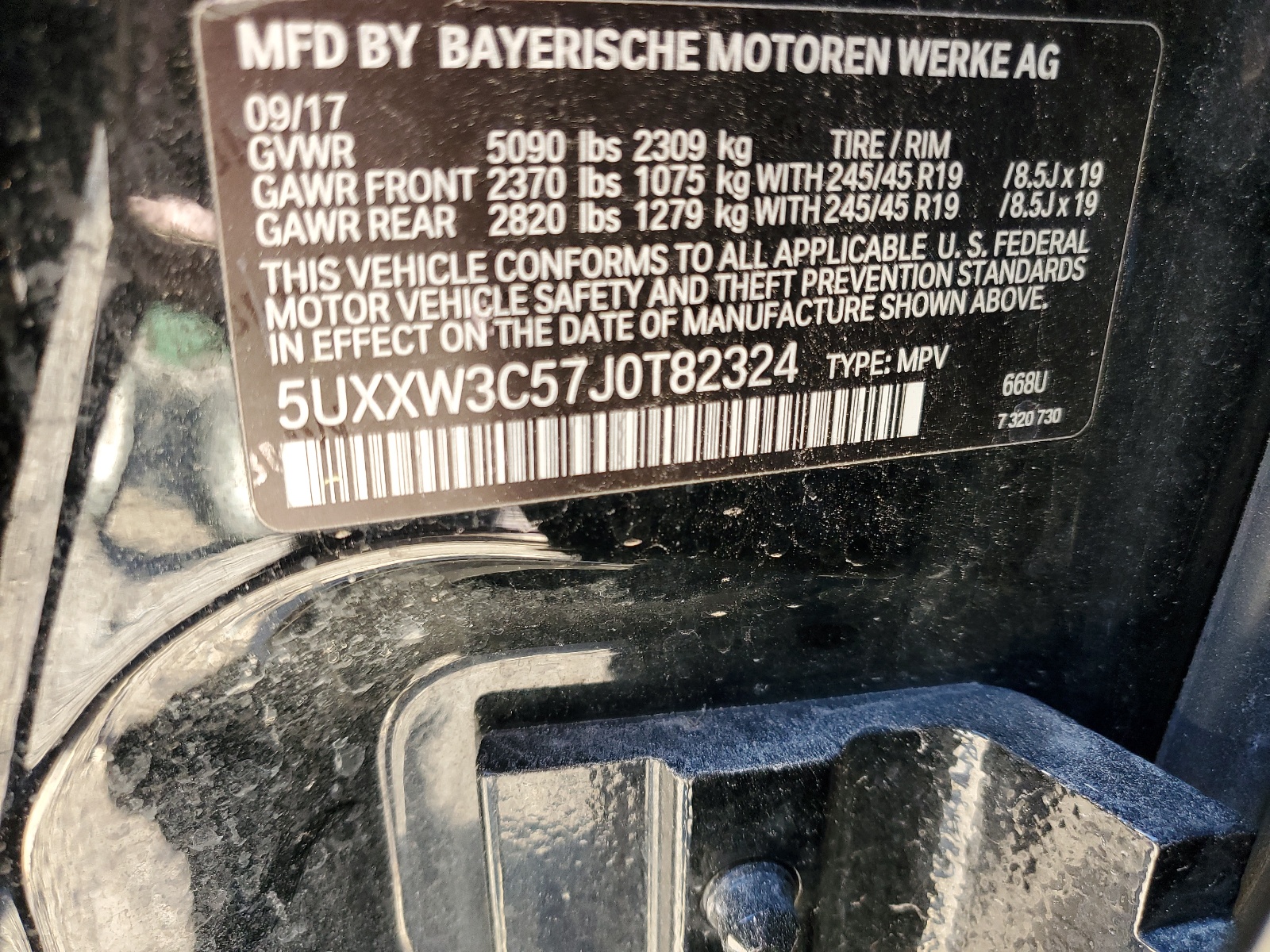 5UXXW3C57J0T82324 2018 BMW X4 xDrive28I