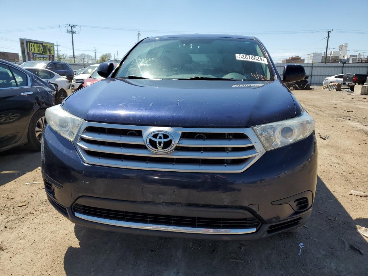 2013 Toyota Highlander Base VIN: 5TDBK3EHXDS181307 Lot: 52070624