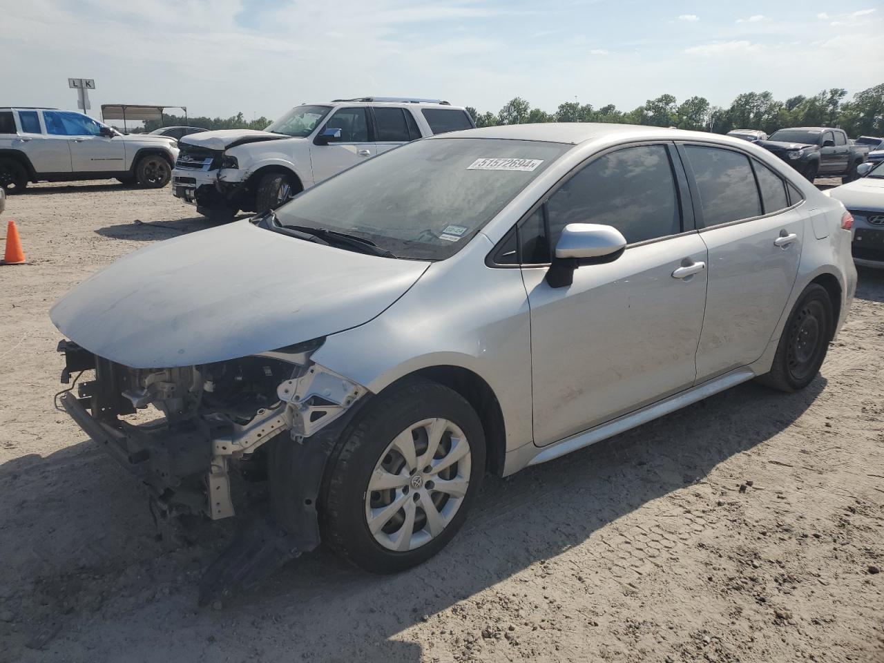 2021 Toyota Corolla Le VIN: JTDEPMAE3MJ161946 Lot: 51572694